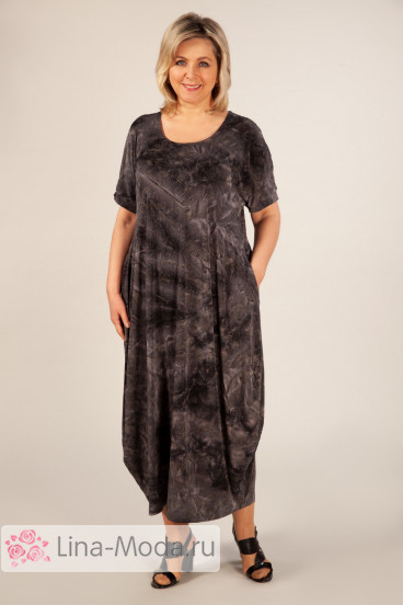 Платье "Лори-2" Милада (Темно-серый)