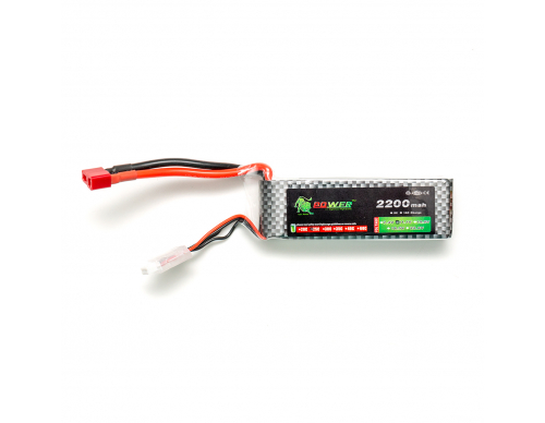 Аккумулятор POWER 11.1V 2200mah БРИКЕТ (110мм Х 33мм Х 25мм) Li-Po 25C Т-разъем